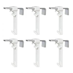 YUVKIN Lot de 6 Supports de Fixation pour Store Klemmfix, Store Double, Store Duo sans Perçage, à Pincer et Coller, pour Installation sur Fenêtre PVC Fixe (HerEdit, neuf)