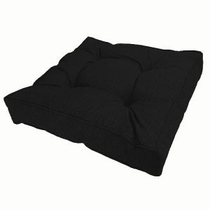 POKAR Coussins d'assise Coussin Extrieur Jardin Assise Coussin Chaise Jardin Galette de Chaise pour Extrieur, Jardin, Balcon 50x50x10 cm, Noir (EURAKOP-FR, neuf)