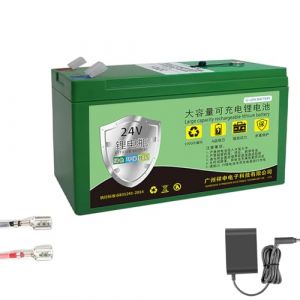 HJGHY 24v,10Ah, Station d'alimentation Portable au Lithium 24 V 10 Ah 12 Ah 6 Ah 8 Ah, Plus de 2 000 Cycles Profonds, avec Chargeur, pour &eacute;clairage de sondeur et Tondeuse &agrave; Gazon (HHTSD-u, neuf)