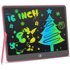 LEYAOYAO Tablette Dessin Enfant de 16 Pouces, Ardoise Magique Coloré, Tablettes d'écriture LCD, Cadeaux d'anniversaire et de Noël Jouets pour Filles et Garçons de 3 à 8 ans (Rose) (LEYAOYAO FR, neuf)