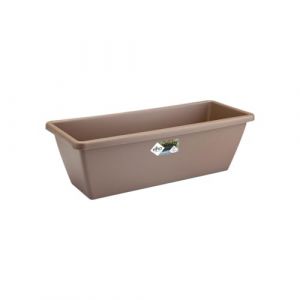 Elho Barcelona Balconnière 90 - Planteur pour Balcon & Extérieur - Plastique 100% recyclé - Ø 89.8 x H 16.0 cm - Marron/Taupe (Montanari Store, neuf)