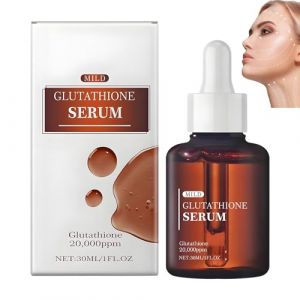 Sérum au glutathion avec 20 000 ppm de glutathion, blanchissant et apaisant pour la peau, revitalisant le teint, unifiant le teint, améliorant l'élasticité, hydratant en profondeur (1pcs) (henanningmeng, neuf)