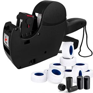 hatisan Pistolet &agrave; &eacute;tiquettes de prix &agrave; 8 chiffres, pistolet &agrave; &eacute;tiquettes avec 3 pistolets &agrave; &eacute;tiquettes de recharge d'encre et 10 rouleaux de papier d'&eacute;tiquettes pour bureau, magasin, &eacute;picerie, (Jcocylse, neuf)