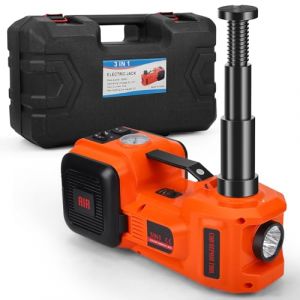 Cric hydraulique électrique 5T 12 V 180 W avec Pompe Gonflable et lumière LED Cric 150-540 mm pour Voiture, SUV, berline, monospace, Camion, Changement de pneus, réparation de Garage (LOITS LIMITED, neuf)