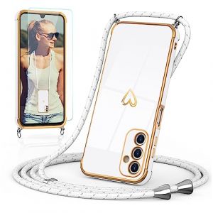 Togestar Coque de protection pour Samsung Galaxy A17 5G avec bande et film de protection - Protection de l'appareil photo - C&oelig;ur Love - Design &agrave; 360 &deg; - En silicone TPU r&eacute;sistant aux chocs - Avec (Togestar, neuf)