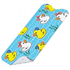 Tapis de Bain Antiderapant Baignoire Bebe 100x40 cm, Extra Tapis Salle de Bain Antid&eacute;rapant pour Enfants et B&eacute;b&eacute; avec 200 Ventouse Mat&eacute;riel de PVC, sans BPA et Lavable en Machine - Canard (omedecal direct, neuf)