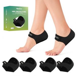 Welnove Lot de 2 paires de protections de talon en gel pour fasciite plantaire pour homme et femme pour soulager la douleur de l'&eacute;pine dorsale &ndash; Coussinets de talon pour tendinite d'Achille, coussin (SMFCARE Health, neuf)
