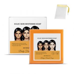 Savon éclaircissant Kojic – Pain nettoyant hydratant visage et corps 85 g, savon de voyage éclaircissant avec nettoyage des pores et soin anti-âge (1) (Fuhandianzi, neuf)