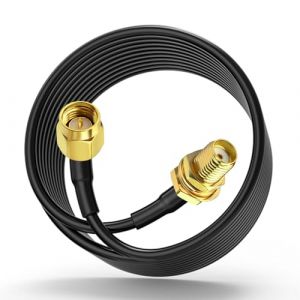 Superbat C&acirc;ble Rallonge SMA Double Blindage ALSR100 2m : C&acirc;ble SMA M&acirc;le &agrave; Femelle Faible Perte 50 Ohm pour 4G LTE, Antenne WIFI/GPS/4G/GSM, Modem 4G/5G, Routeur, Antenne Radio (Superbat-EU, neuf)