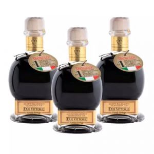 Trio Vinaigre Balsamique de Modena IGP Due Vittorie Famiglia Extra Dense 250 ml x 3 (Olico.it, neuf)