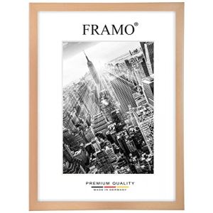 FRAMO Cadre Photo en Bois 85 x 60 cm sur Mesure - Hêtre | Couleur/Taille sélectionnable | Verre Acrylique antireflet | Cadre pour Puzzle | Photos | Affiche (Framecenter24_online, neuf)