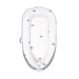 Réducteur de Lit Bébé 80x50cm en Coton, Nid Bébé Portable, Bébé Nest Doux et Confortable, Oreiller Sommeil Bébé, Nid d'ange Pour Bébé Nouveau-né, Insert Amovible Lavable, #4 (Surakey, neuf)
