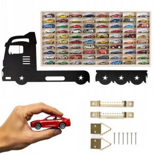 ArtTwist Vitrine pour Collection avec 80 Compartiments | Armoire Vitrine Murale 78,5cm x 40cm x 4cm pour Hot Wheels ou Matchbox | Etagere Figurine (LKW K01CL) (Arttwist, neuf)