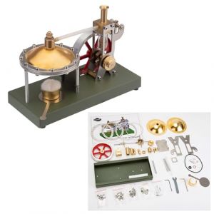 BuildCubes Kit de construction en métal pour machine à vapeur, modèle de moteur à vapeur, modèle rétro vertical avec porte-chaudière sphérique et charge supplémentaire, cadeau (LXiangW, neuf)