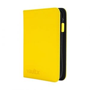 Vault X Classeur à Cartes de Collection 4 Poches avec Fermeture Éclair, 160 Cartes, Matériau d’Album Premium Exo-Tec, 20 Pages à Chargement Latéral, Classeur pour Jeux de Cartes, Sports, TCG (Jaune) (Vault X, neuf)