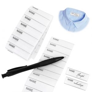200 Pièces Étiquettes Vêtements Thermocollantes, Étiquettes Tissu, Lavables Etiquette de Nom, Etiquette Personnalisée, Etiquette Tissées pour Garderie et école, Uniformes Scolaires (bbicasalinghi, neuf)