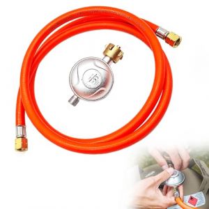 KQWVZ Régulateur De Gaz 50 Mbar, Detendeur Propane, Détendeur Butane Réducteur De Pression, Détendeurs Et Gaz De 150cm De Long Tuyaux De Gaz pour Barbecue, Cuisinière à Gaz, Barbecue, Camping (enshizhoubeimoshangmaoyouxiangongsi, neuf)