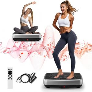 Plateforme Vibrante Perte de Poids, MOSUNY Plateforme Vibrante de Massage Lymphatique, Modèle 2025 Amélioré à Double Moteur Plaque Vibrante, Capacité de 204 kg, 1 à 120 Niveaux (dunzhuaiyixi, neuf)