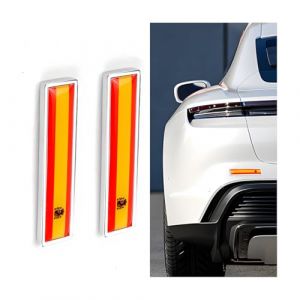 JNNJ Autocollants M&eacute;tal Personnalis&eacute;s Voitures, Autocollant Logo M&eacute;tal Voiture Autocollant Drapeau National, Drapeau Automobile Autocollant M&eacute;tallique Aile Voiture Style Moto Accessoires(Espagne) (KJHmaoyi, neuf)