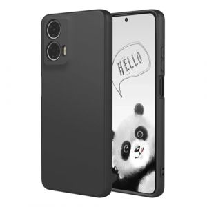 YUECXIN Coque pour Motorola Moto E14 / Moto G24 / Moto G04, Tr&egrave;s Mince Doux Silicone Liquide Toucher Soyeux &Eacute;tui, Premium Antichoc TPU Bumper Protection Compl&egrave;te du Corps Gel Housse. Noir (YUECXIN, neuf)