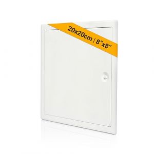 Proxinova Trappe de Visite Métallique 200x200 mm, Trappe Laquée Blanche Résistant pour Extérieur, Trappe pour Comble, Plafond, Baignoire, boîtes à fusibles, Dissimule les fils et les tuyaux (Proxinova | Neulabs, neuf)