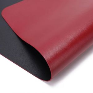 Sous-Mains Tapis Bureau, Tapis De Portable, Tapis De Souris, Sous-Main Double Face en Cuir Pu Imperm&eacute;able pour Bureau Et Maison.(Noir/Rouge,30x45cm/11.81x17.72in) (LDrag, neuf)