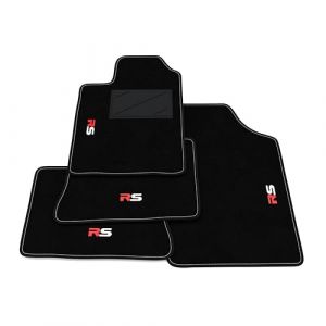 Set de Tapis de Voiture compatibles avec Renault Clio 2 - Clio Storia 1998-2012 | Tapis sur Mesure en Moquette, Broderie R_S, Tapis Voiture sur Mesure (Somer Car, neuf)