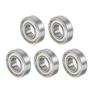 QUARKZMAN R8ZZ 1/2"x1-1/8"x5/16" Bille Roulements x 5PCS Carbone Acier pour Machines et Outils, Roulement à Bille à Gorge Profonde [Double Scellé] (QUARKZMAN, neuf)
