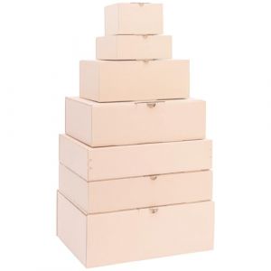 verpacking Lot de 50 Petits Cartons Boîtes Pliantes en Carton - Marron - 120 x 100 x 80 mm - Dimensions extérieures : 125 x 105 x 85 mm - Carton d'expédition DHL Hermes DPD GLS (verpacking, neuf)
