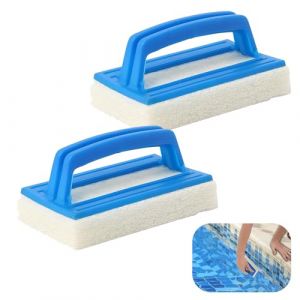 Vueinrg 2 Pièces Eponge Piscine Brosse Éponge Ligne d'eau Piscine Brosse de Piscine avec Poignée Brosse de Nettoyage pour Nettoyer Piscine Spa Baignoires Murs (YIDEGUANG, neuf)