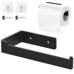 Xpieoyrm Dérouleur Mural pour Papier Toilette, Acier Inoxydable Porte Rouleau Toilette, Support élégant en Noir avec Pied ou Fixation adhésive, Accessoire Pratique pour Rouleaux, Cuisine et Toilettes (Xpicefox Store, neuf)
