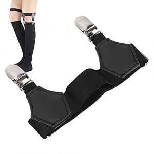 Chaussettes Jarretelles, Chaussette En M&eacute;tal De Mode Double Clips Chaussettes Ajustables Jarretelles Chaussette Porte-jarretelles Clips Antid&eacute;rapants Pour Femmes et Homme (Koulaten, neuf)