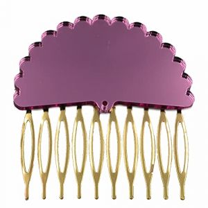 FLAMENCA SHOP Peigne méthacrylate miroir couleurs (Rose) (FLAMENCASHOP, neuf)