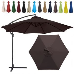 Auvent De Remplacement Pour Parasol, 2 M/2.7 M/300 CM, 6 Baleines/8 Baleines, Tissu De Rechange Pour Parasol, Toile De Rechange Pour Parasol Remplacez L'ancien Auvent Auvent De Rechange(Color:Brown,Si (ZZZCF1023, neuf)