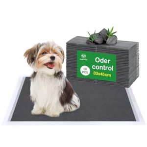 Flying Paws Lot de 50 tapis de dressage super absorbants, anti-fuites et avec contr&ocirc;le des odeurs de charbon de bois, id&eacute;al pour les petits chiens (S-50) (Pecare, neuf)