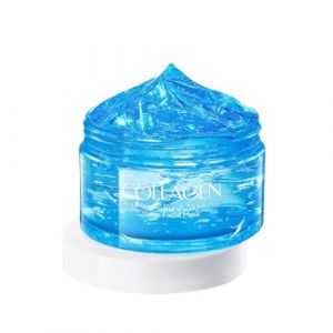 Masque facial en gel de collagène, masque de sommeil au collagène, masque de nuit hydratant, hydratation intense et repulpant jour et nuit, soin de la peau du visage, réparation profonde et lisse pour (LJM-Cycuviva, neuf)