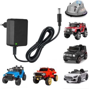 Chargeur 12V pour Voiture électrique d'enfant, Chargeur 12V 1A pour Voiture électrique d'enfant Ride on Toys Motorcycle Moto SUV ATV Car Une variété de Voitures électriques Connecteur 5,5 mm x 2,1mm (Helperinc, neuf)