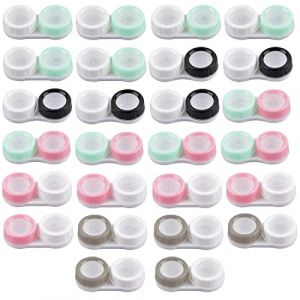 26 Pièces Boite Lentilles de Contact, Étui de Lentilles de Contact de Voyage, Portable Etui Lentilles, Portable Étui à Coloré avec Capuchons L et R, pour le Voyage et le Déplacement, 5 Colors (Axuanm, neuf)