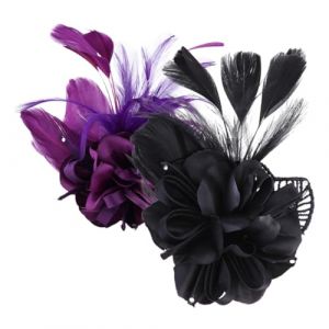 BESPORTBLE 2 Pièces Corsage de fleurs en tissu broche plume fête Plume broche pinces à cheveux épingle à nourrice pince cheveux broches de broche de fleur épinglette fleur chiffon (Quentin Hua, neuf)