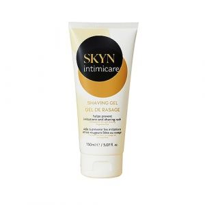 SKYN Intimicare: Gel de Rasage Intime (150mL) transparent et sans parfum pour Femmes et Hommes/pH neutre, apporte hydratation et prévient les irritations cutanées liées au rasage des peaux sensibles (elavia, neuf)