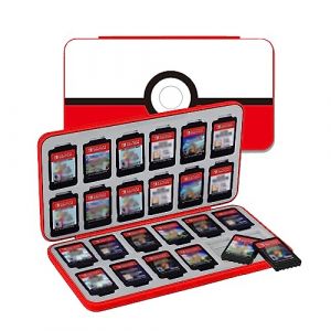 CUZKC Avec 24 Support des NS Jeux Cartes Organisateur Conteneur,Étui pour Jeux Switch, Housse POUR Switch,Boîte de Rangement pour Cartouches de Jeux Nintendo Switch,Protection Portable (CUZKC, neuf)