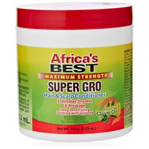 AFRICA'S BEST Après-Shampoing Super Gro Max 5.25 Oz 157,5 ml (YOURS AFRO COSMETICS, neuf)