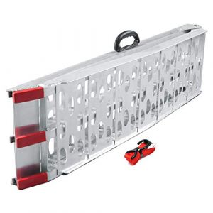 Wiltec Rampe de Chargement Pliable 2260 x 295 mm – capacité de Charge Max. 340 kg – en Aluminium – Profil à Trous – Rampe d'accès Utilitaire Moto ATV Quad remorque (Wiltec Wildanger Technik GmbH, neuf)