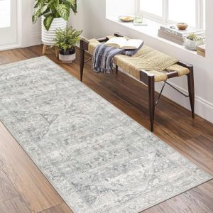 Homcomodar Tapis Couloir Long 80x200cm Tapis Passage Poil Ras Tapis Lavable en Machine Tapis de Cuisine AntidéRapant Tapis D'entrée Descente de Lit Chambre Adulte (Borlans, neuf)