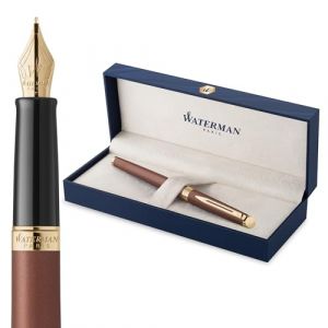 Waterman Stylo plume Hémisphère | L'édition discrète | Rouge Cuivre | plume fine en acier inoxydable | Encre bleue | Coffret cadeau (Parker - Rotring - Waterman, neuf)