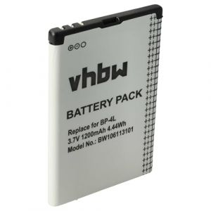 vhbw Batterie Compatible avec Nokia E63, E52, E71x, E6, 6760 Slide, Clipper, E61i, E6-00, E55, E71 t&eacute;l&eacute;phone Portable (1000mAh, 3,7V, Li-ION) (ElectroPapa, neuf)