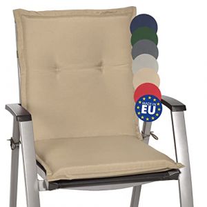 Beautissu Coussin ext&eacute;rieur Jardin pour Chaise Loft NL - 100x50x6cm Nature &ndash; Coussin Bas Dossier &ndash; Coussin Chaise Jardin de Haute qualit&eacute; (Brandvin, neuf)