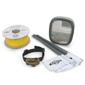 PetSafe - Clôture Anti-Fugue Deluxe avec Collier spécial Chat (Sangle avec Section élastique) - Étanche - Facile à Installer et à Utiliser - 4 Niveaux de Stimulation – Collier Anti-étranglement (Pattern EU, neuf)