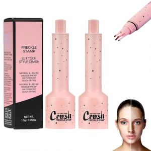 Tampon pour fausses taches de rousseur, tampon pour taches de rousseur à cinq points et stylo pour taches de rousseur à micro-poudre liquide, maquillage réaliste de taches de rousseur (LIGHT*2) (HeFeiJianAnLinDianZiShangWuYouXianGongSi, neuf)
