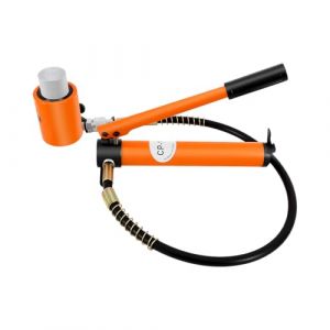 Cylindre hydraulique 20T &agrave; section unique avec cric de levage de 20 tonnes, kit de levage complet pour atelier et mobile, tuyau de 1 m et poign&eacute;e orange pour accessoires hydrauliques, levage, pliage (JYUONAI, neuf)